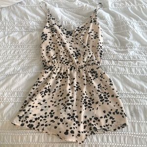 Blush and Black Printed Romper (Lizard Thicket)